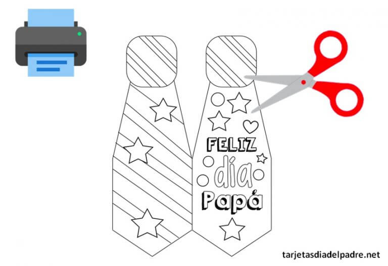 Moldes de Tarjetas para Papá – Imprimir y Descargar [GRATIS]